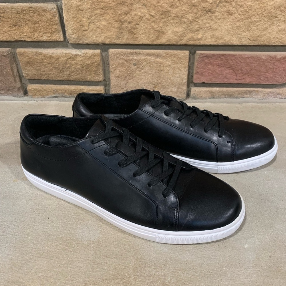 KENNETH COLE Black Leather Sneakers Size 8